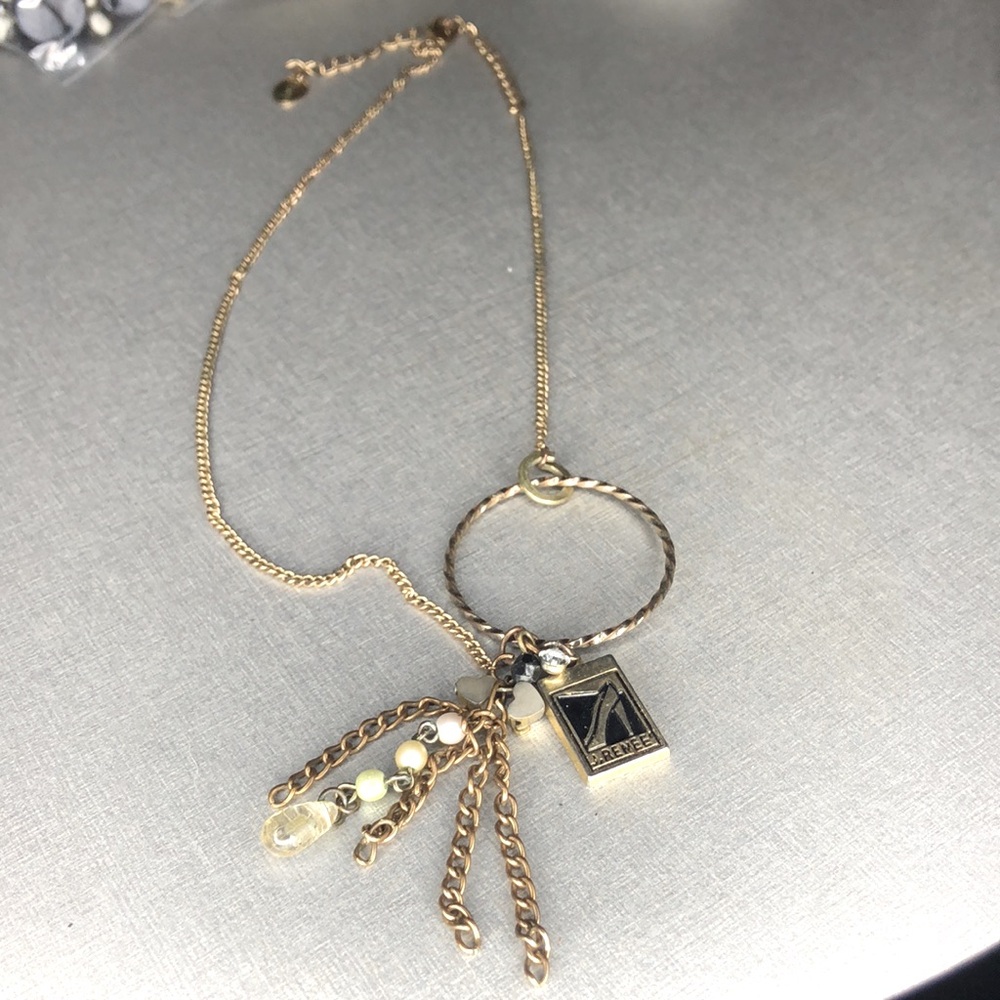 Gold-Tone Pendant Necklace with Bead Tassels custom